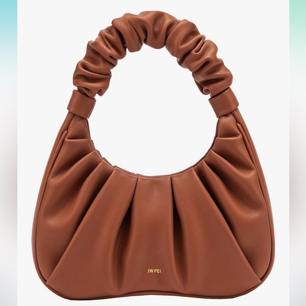 JW PEI Tan Ruched Hobo Bag